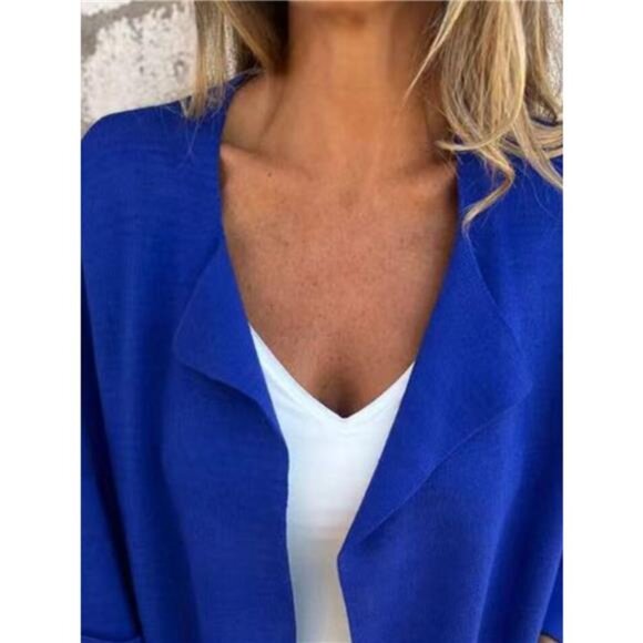 Full Size Open Front 3/4 Sleeve Casual Cardigan Plus Size - Picture 12 of 16